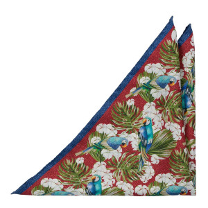 ARAGRID Carnelian red pocket square