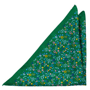 EVOCAREZZA Green pocket square