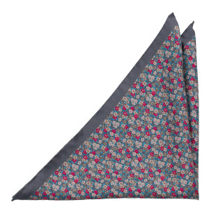 FIORISPOSTA Grey pocket square
