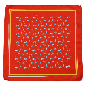 POLARICORDO Red pocket square