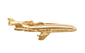Airplane GOLD tie bar