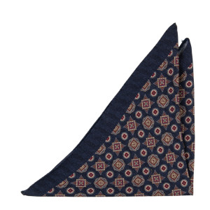 AMIRATTOPER NAVY pocket square