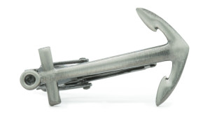 Anchor BRUSHED SILVER tie bar