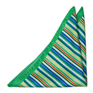ARCOBALENO GREEN pocket square