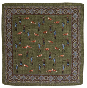 BERSAGLIO GREEN pocket square