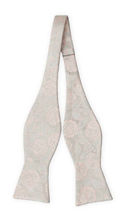 BESTMAN SILVER BLUSH self-tie bow tie