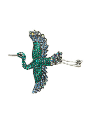 BIRD GREEN BLUE lapel pin