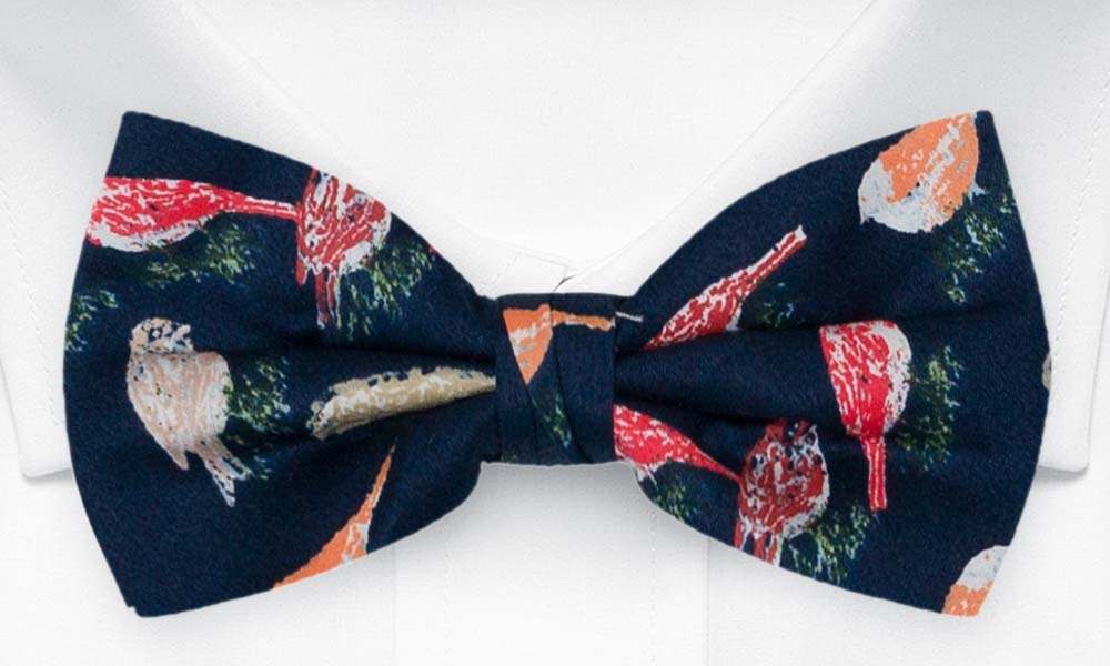 BIRDIENUMNUM DARK NAVY pre-tied bow tie