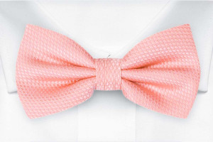 BIRDSEYE PALE PINK bow tie
