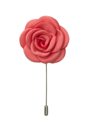 BLOOMER DARK CORAL lapel pin