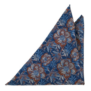 BLOSSOMING BLUE pocket square
