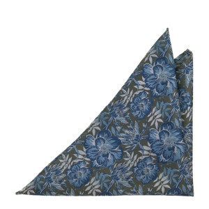 BLOSSOMING GREEN pocket square