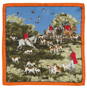 CACCIA ORANGE pocket square