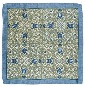 CALMA GREEN pocket square