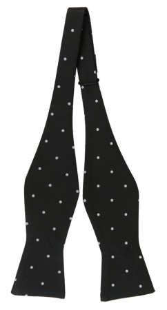 CHIPPER BLACK self-tie bow tie