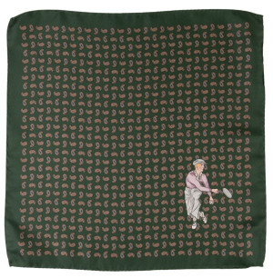 COLPODITENNIS GREEN pocket square