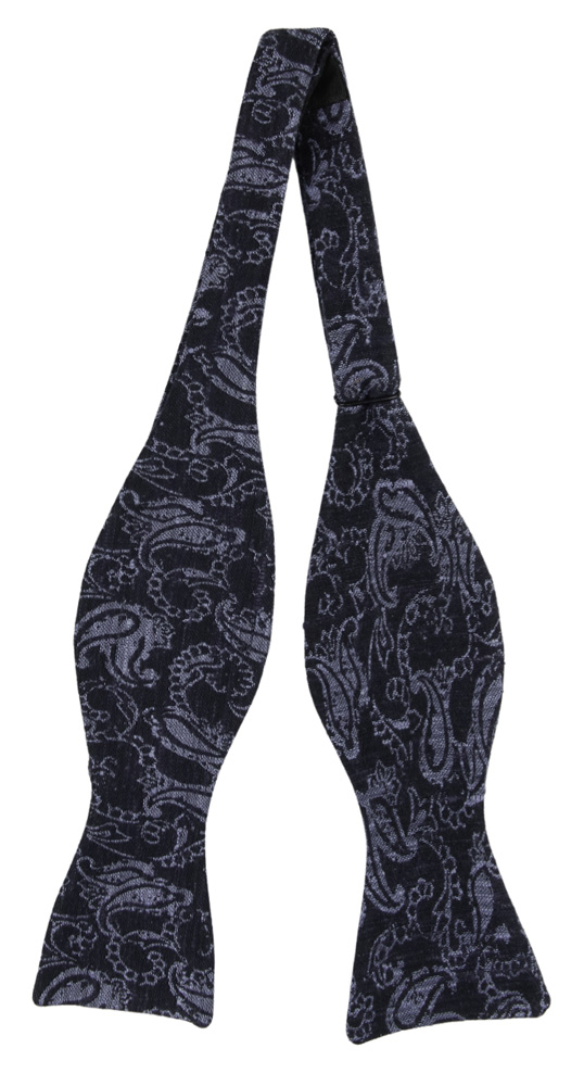 COMPAGNODISERA BLUE self-tie bow tie