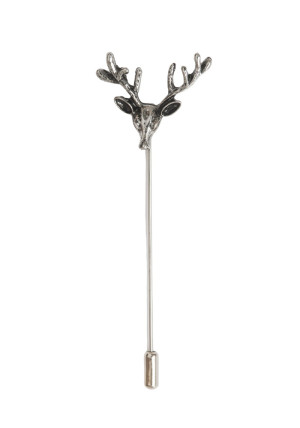 DEER SILVER lapel pin