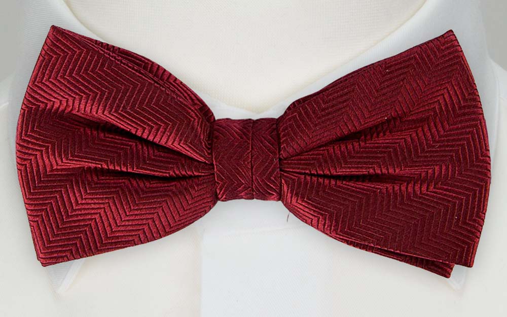 DRUMMEL DARK RED pre-tied bow tie