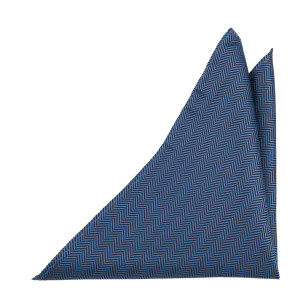 DRUMMEL SLATE BLUE pocket square