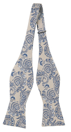 FEELINGIT FAWN BEIGE self-tie bow tie