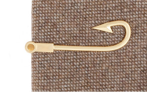 Fishhook Gold tie bar
