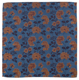 FLAWLESSFLOWERS SLATE BLUE pocket square