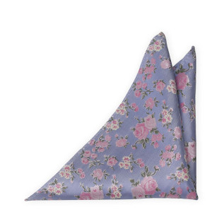 FLOWERCROWN DUSTY BLUE pocket square