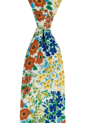 FLOWERFIELD WHITE tie