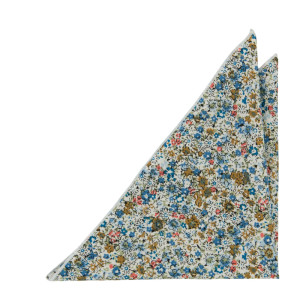 FLOWERFOLLY BLUE pocket square