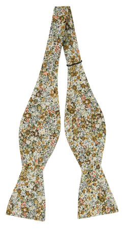 FLOWERFOLLY BROWN self-tie bow tie