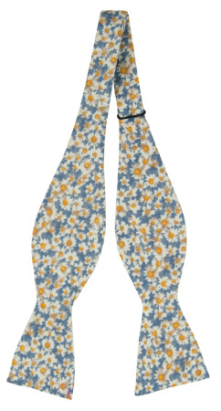 FLOWERLY BLUE self-tie bow tie