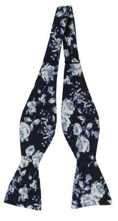 FONDOFYOU NAVY BLUE self-tie bow tie