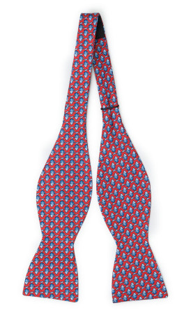 FORZAPESCE RED self-tie bow tie