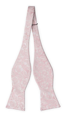 GARTER BLUSH PINK self-tie bow tie
