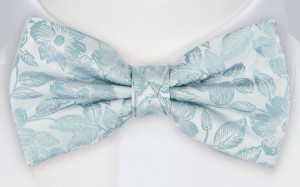 GARTER ICE JADE bow tie