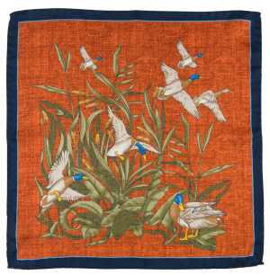 GERMANO REALE ORANGE pocket square