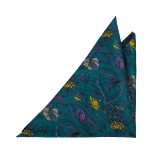 GROWINGONME TURQUOISE pocket square