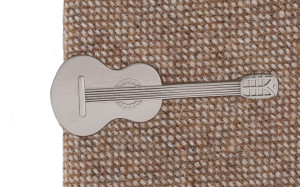 Guitar Silver tie bar