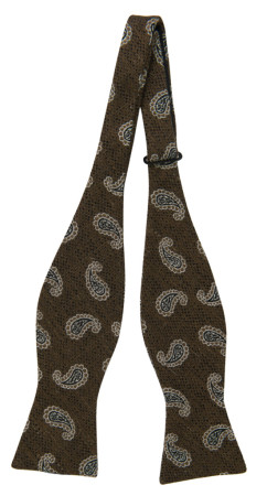 HANGINTHERE BROWN self-tie bow tie