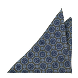 HUNKYMAN MOSS GREEN pocket square