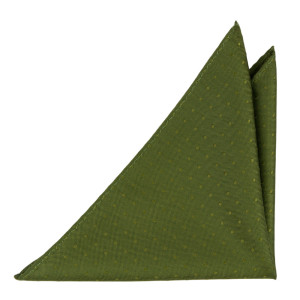 BRUDGUM OLIVE GREEN pocket square