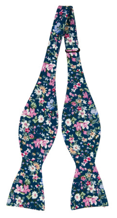 DUSKYBLOOM BLUE self-tie bow tie