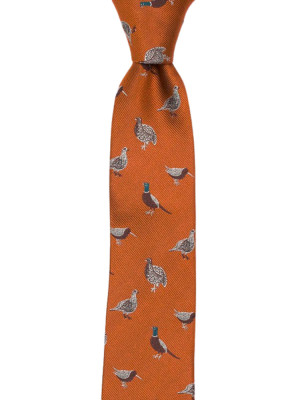 FOWLPLAY ORANGE skinny tie