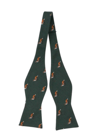 FOXFIRE GREEN self-tie bow tie