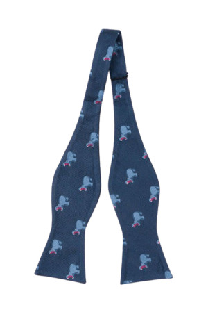 HIPPHOORAY BLUE self-tie bow tie