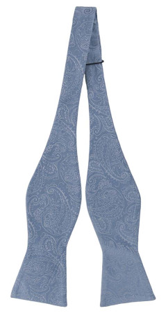 KRAMAS BLUE self-tie bow tie