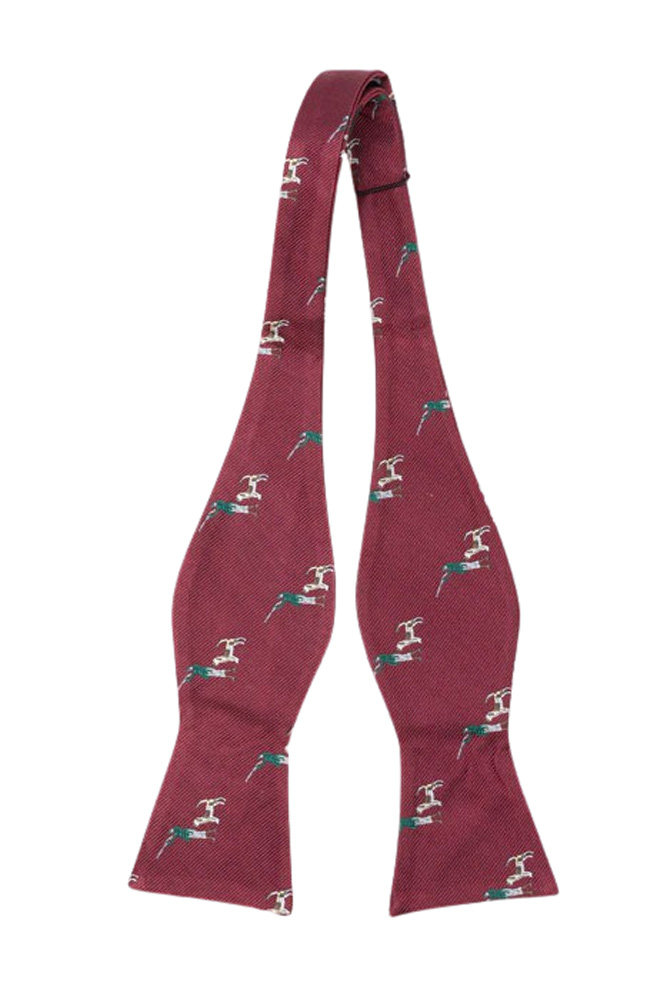 RATTLING RED self-tie bow tie
