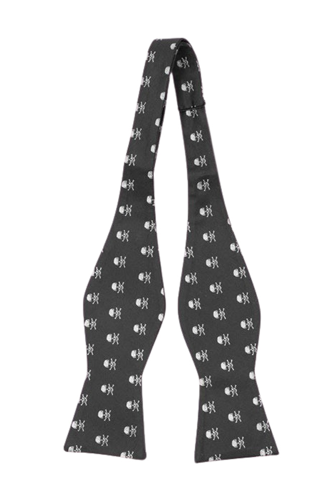 SCALPINISM BLACK self-tie bow tie