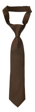 SOLID Dark brown boys tie small pre-tied